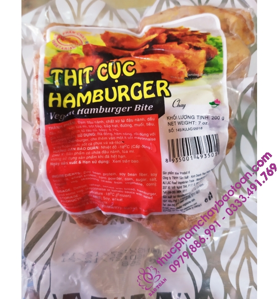 Hambuger thịt cục AL 200gm