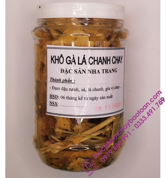 Khô gà lá chanh Nha Trang - 100gr