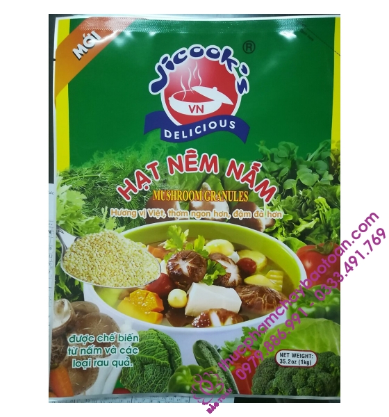 Hạt nêm nấm Vicook's 1kg
